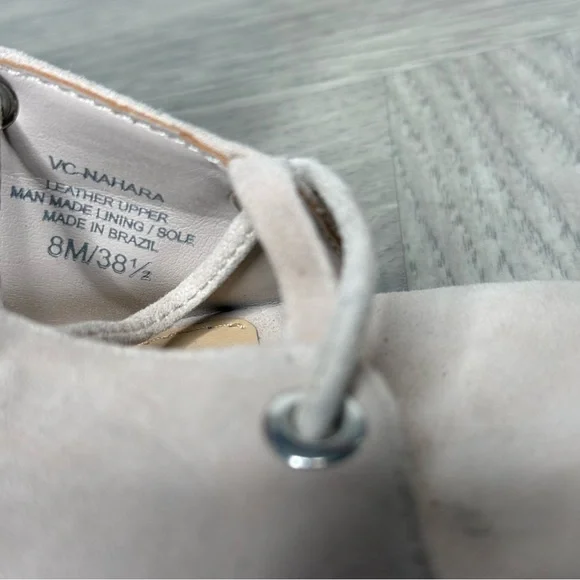 Vince Camuto Nahara Gray Tan Suede Heeled Sandal 8M - Picture 6 of 9